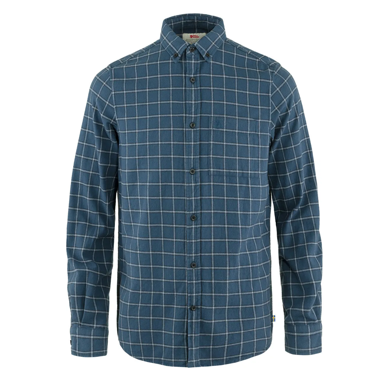 Fjallraven Ovik Flannel Shirt Indigo Blue / Flint Grey