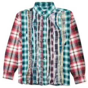 Flannel Shirt Ribbon Wide Shirt - Assorted