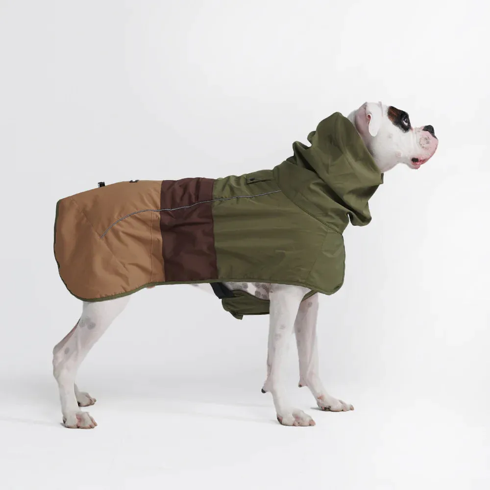 Green & Tan Raincoat