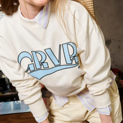 GROVE  |Unisex Street Style Collaboration Long Sleeves Logo