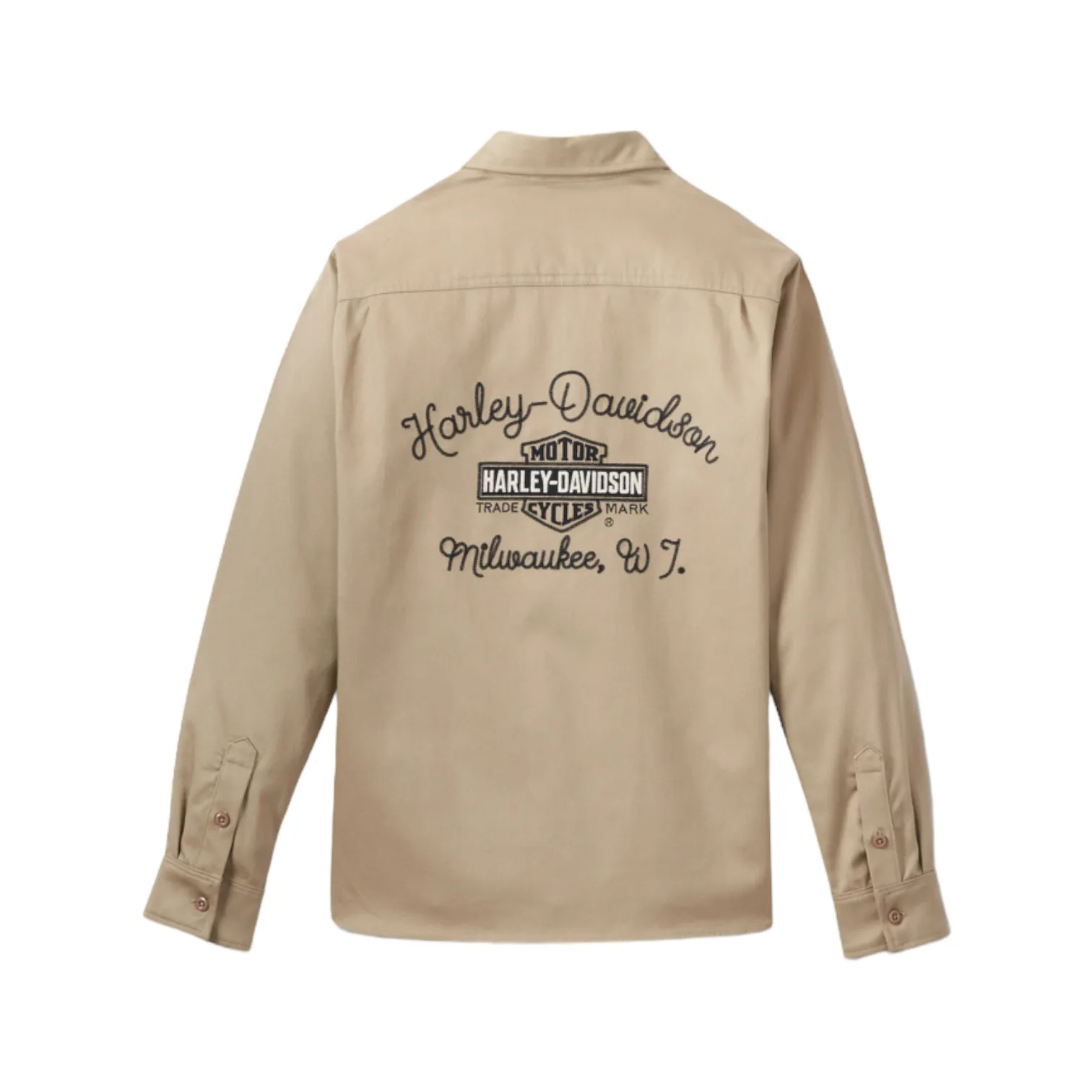 Harley Davidson  |Button-down Street Style Long Sleeves Plain Cotton Logo