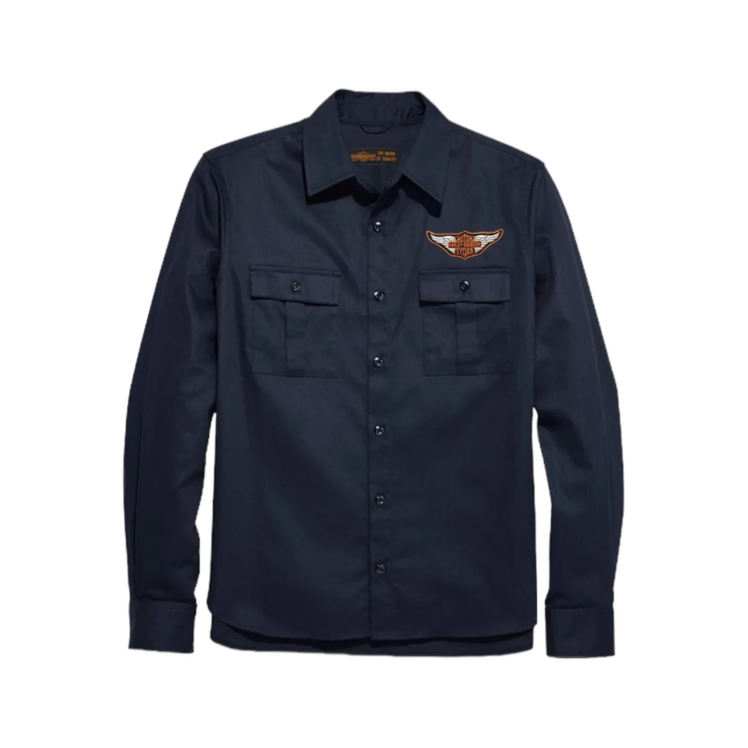 Harley Davidson  |Button-down Street Style Long Sleeves Plain Cotton Logo