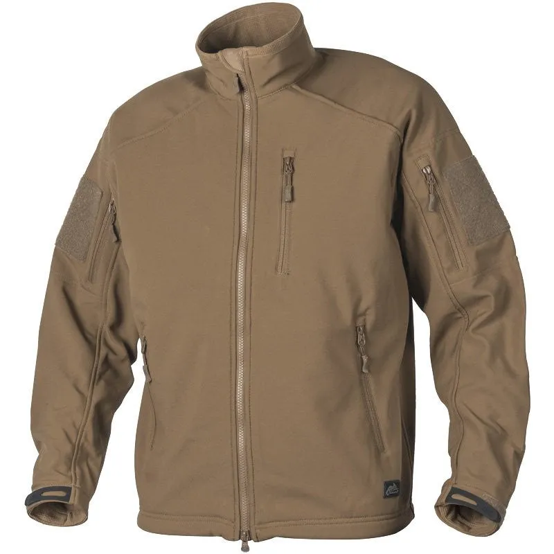 HELIKON-TEX SHARK SKIN DELTA TACTICAL JACKET - COYOTE (OLD STOCK CLEARANCE, SLEEVE VELCRO RUBBER WILL BREAK FAST!!)