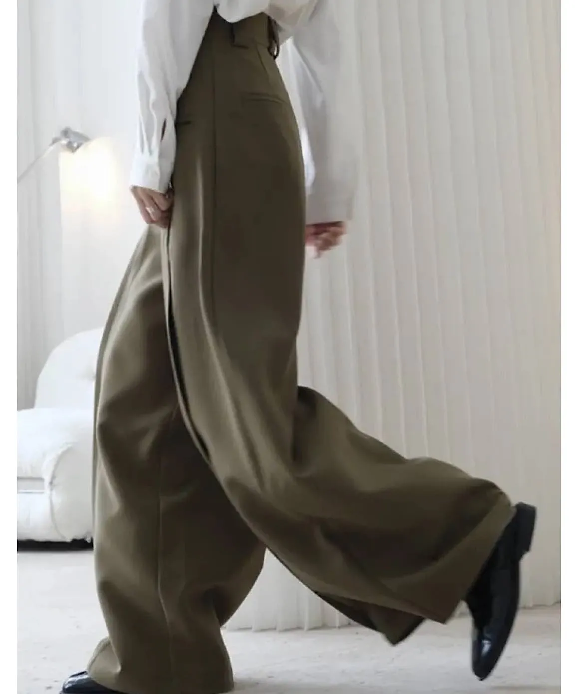 High Waist Wide Leg Long Trousers