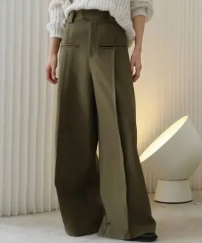 High Waist Wide Leg Long Trousers