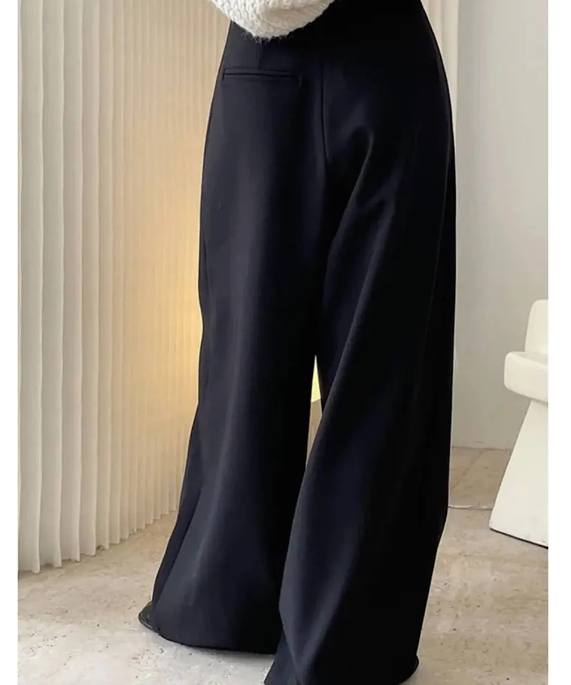 High Waist Wide Leg Long Trousers