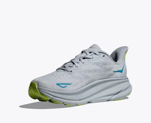 Hoka Women’s Clifton 9 Athletic Shoes-Gull/Sea Ice