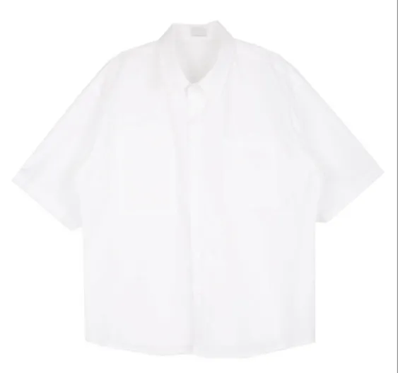 HOLY IN CODE  |Button-down Unisex Street Style Cotton Short Sleeves Shirts