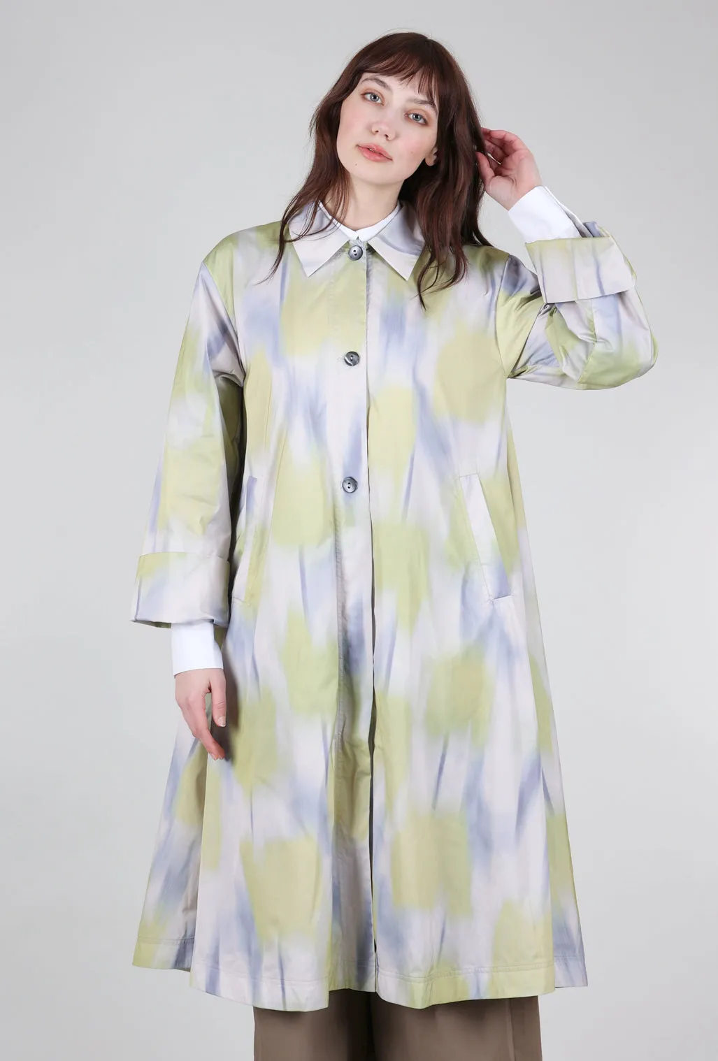 Ikat Tulip Coat, Lavender Multi