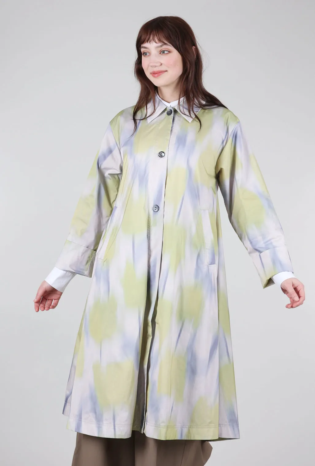 Ikat Tulip Coat, Lavender Multi