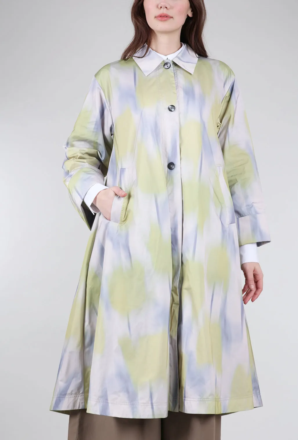 Ikat Tulip Coat, Lavender Multi