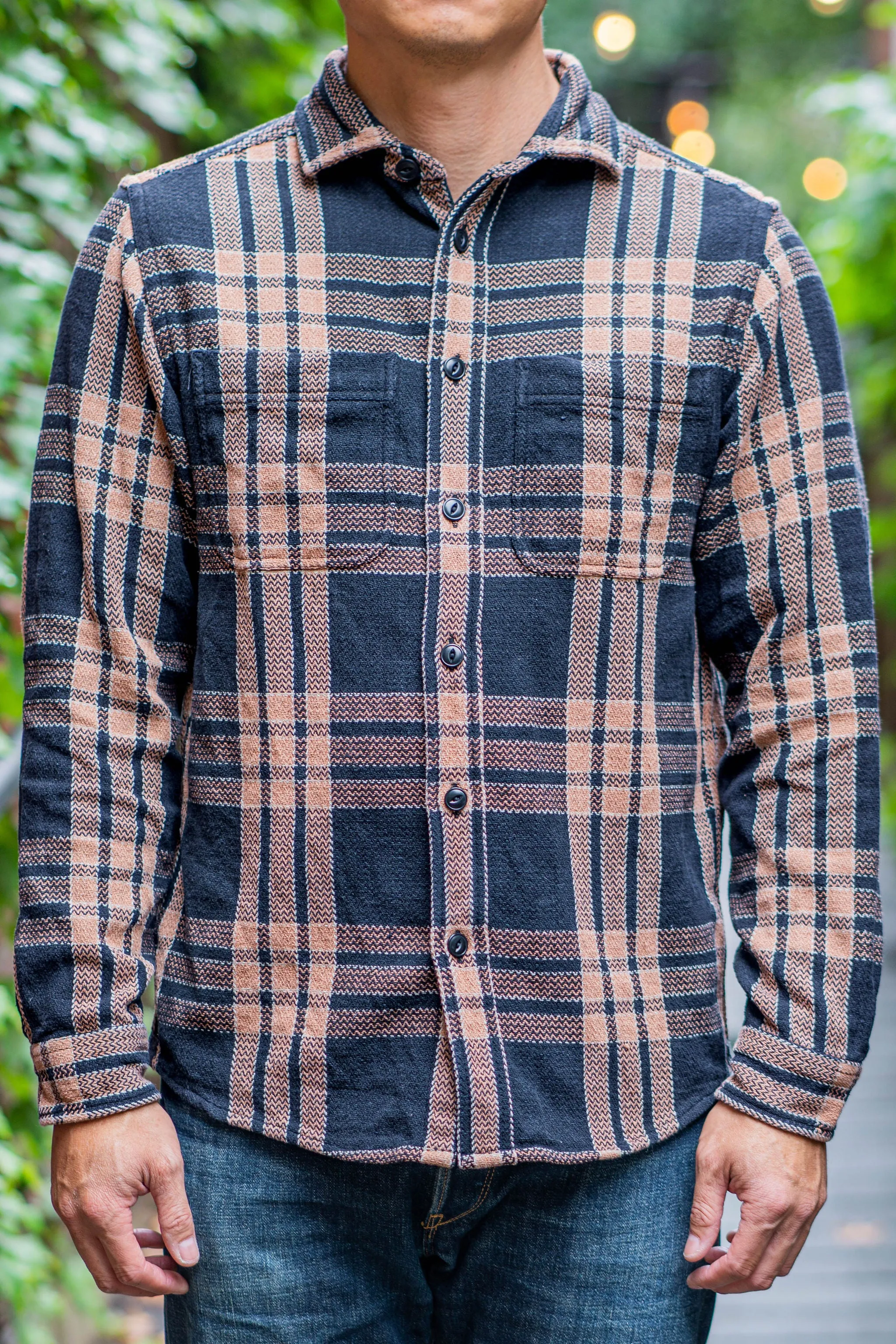 Indi + Ash LS Ames Workshirt - Iron Big Plaid