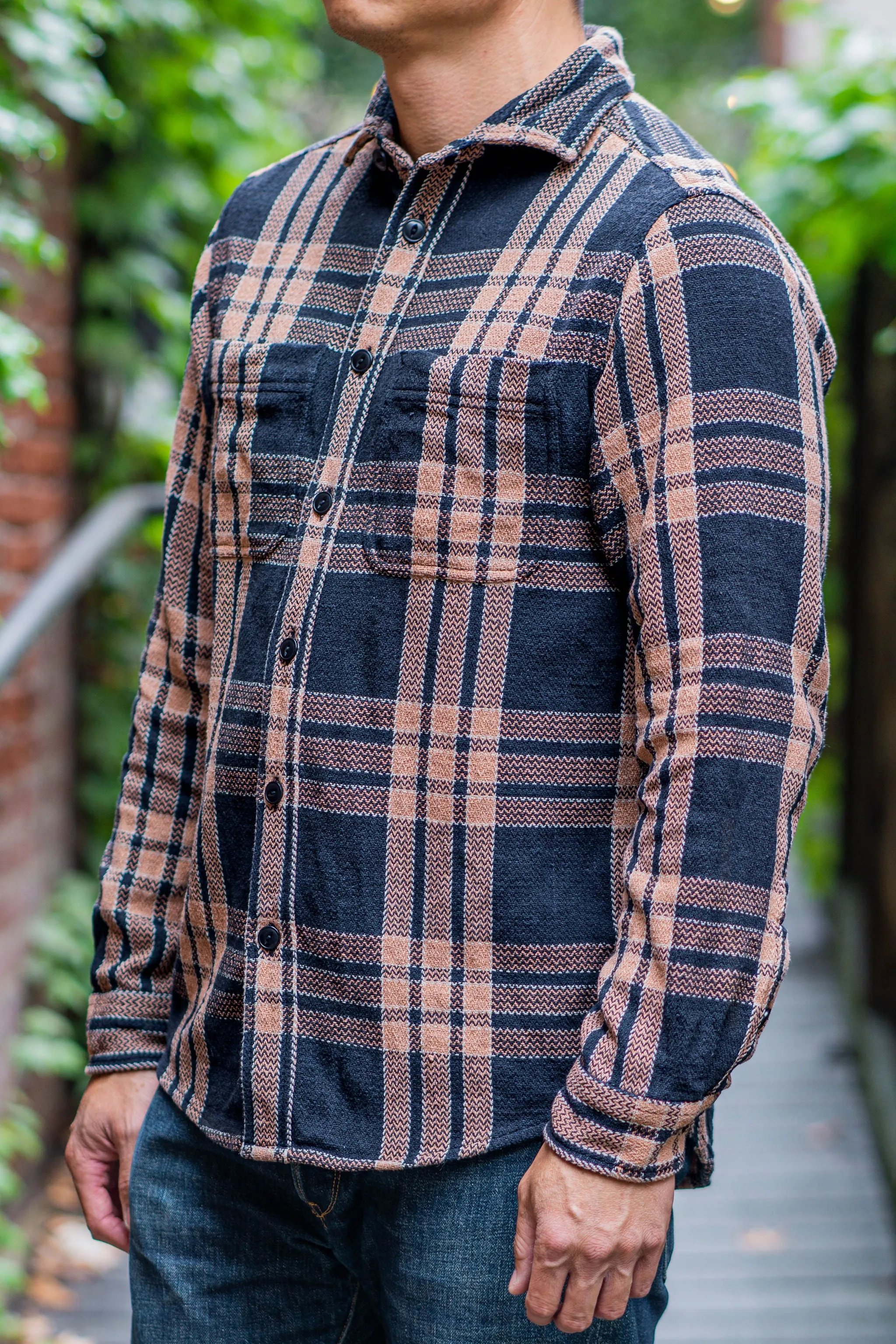 Indi + Ash LS Ames Workshirt - Iron Big Plaid