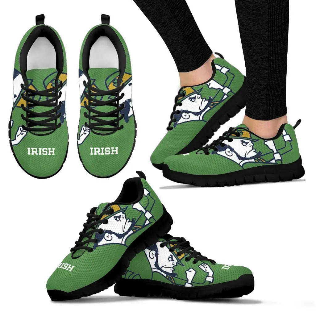 Irish St Patrick’s Day Fitness Sneakers Shoes Notre Dame Fighting Irish