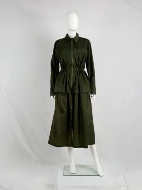 Issey Miyake Windcoat green oversized or dress-shaped parka — 1990s