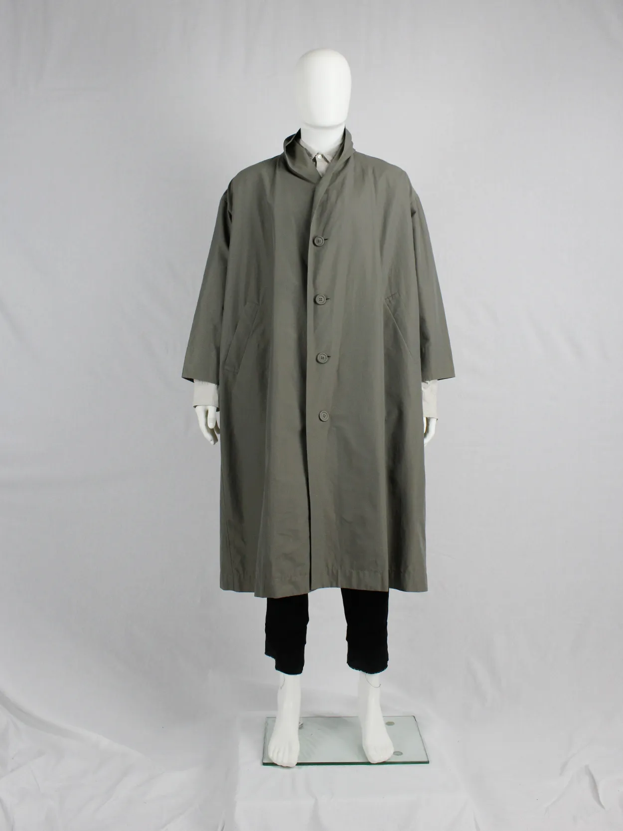 Issey Miyake Windcoat khaki oversized parka — 1980’s