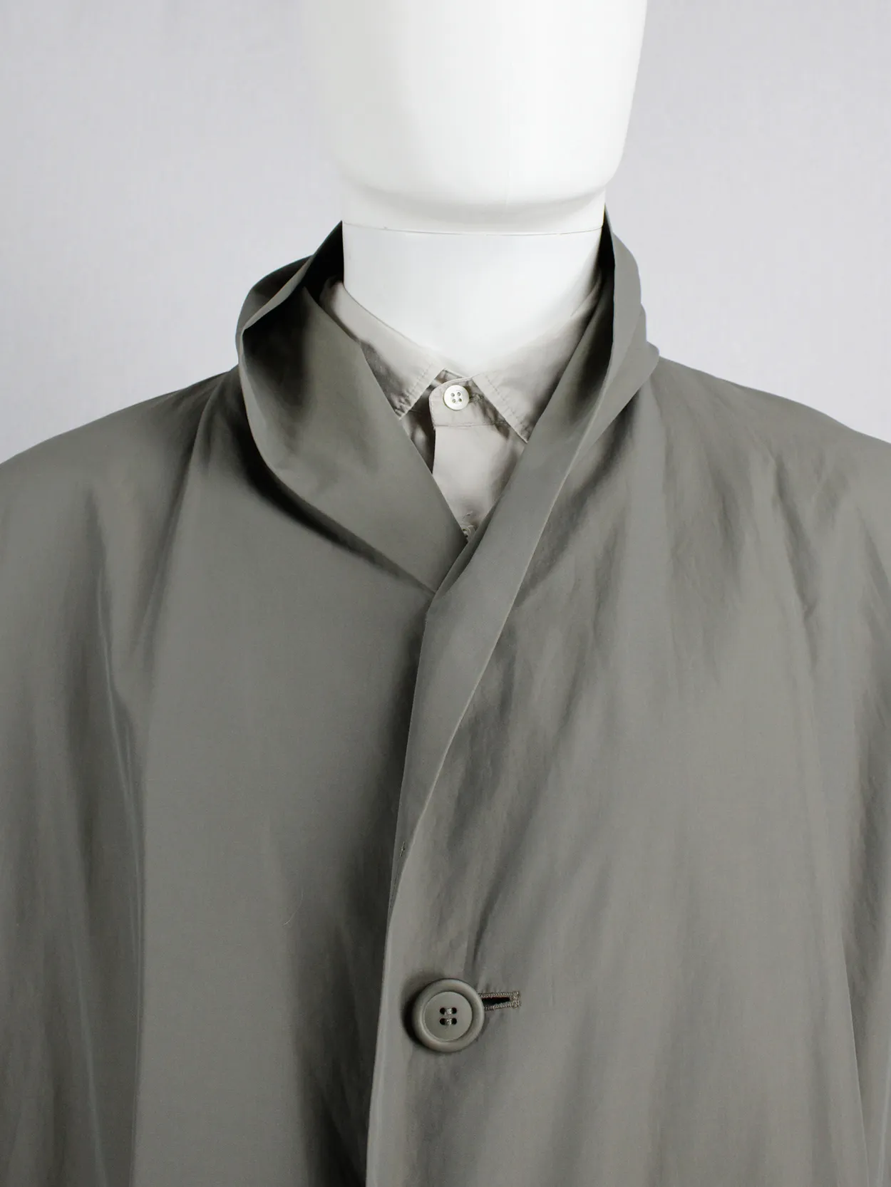 Issey Miyake Windcoat khaki oversized parka — 1980’s