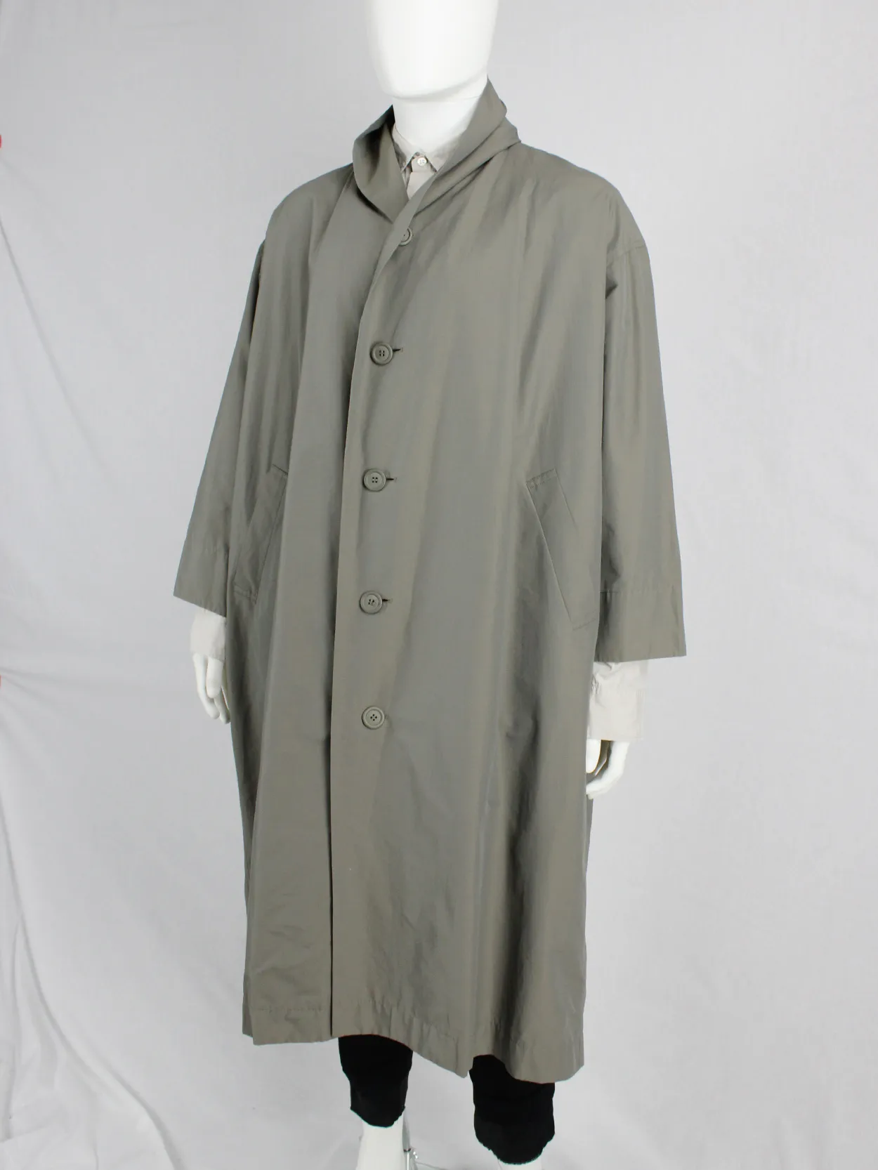 Issey Miyake Windcoat khaki oversized parka — 1980’s