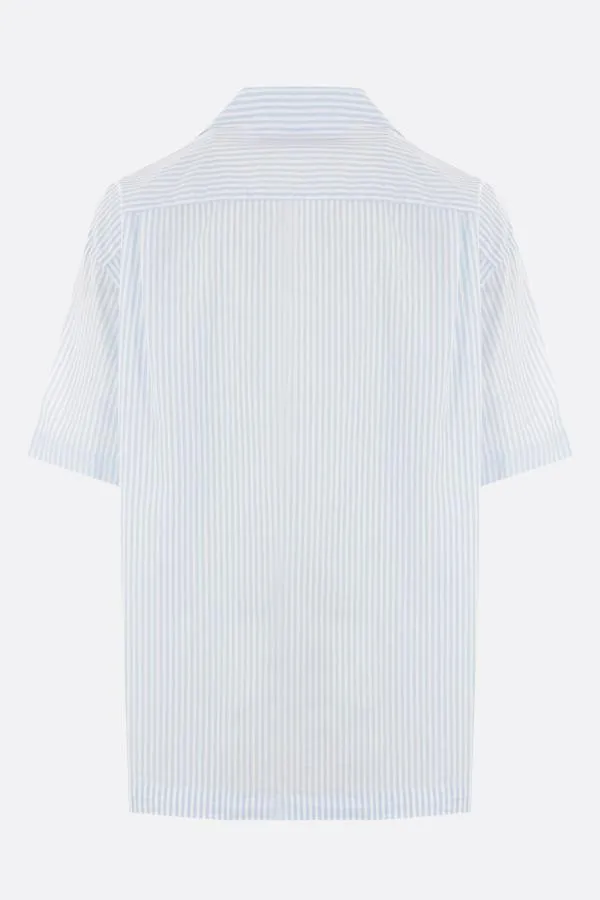 J W ANDERSON  |Button-down Stripes Flower Patterns Cotton Short Sleeves