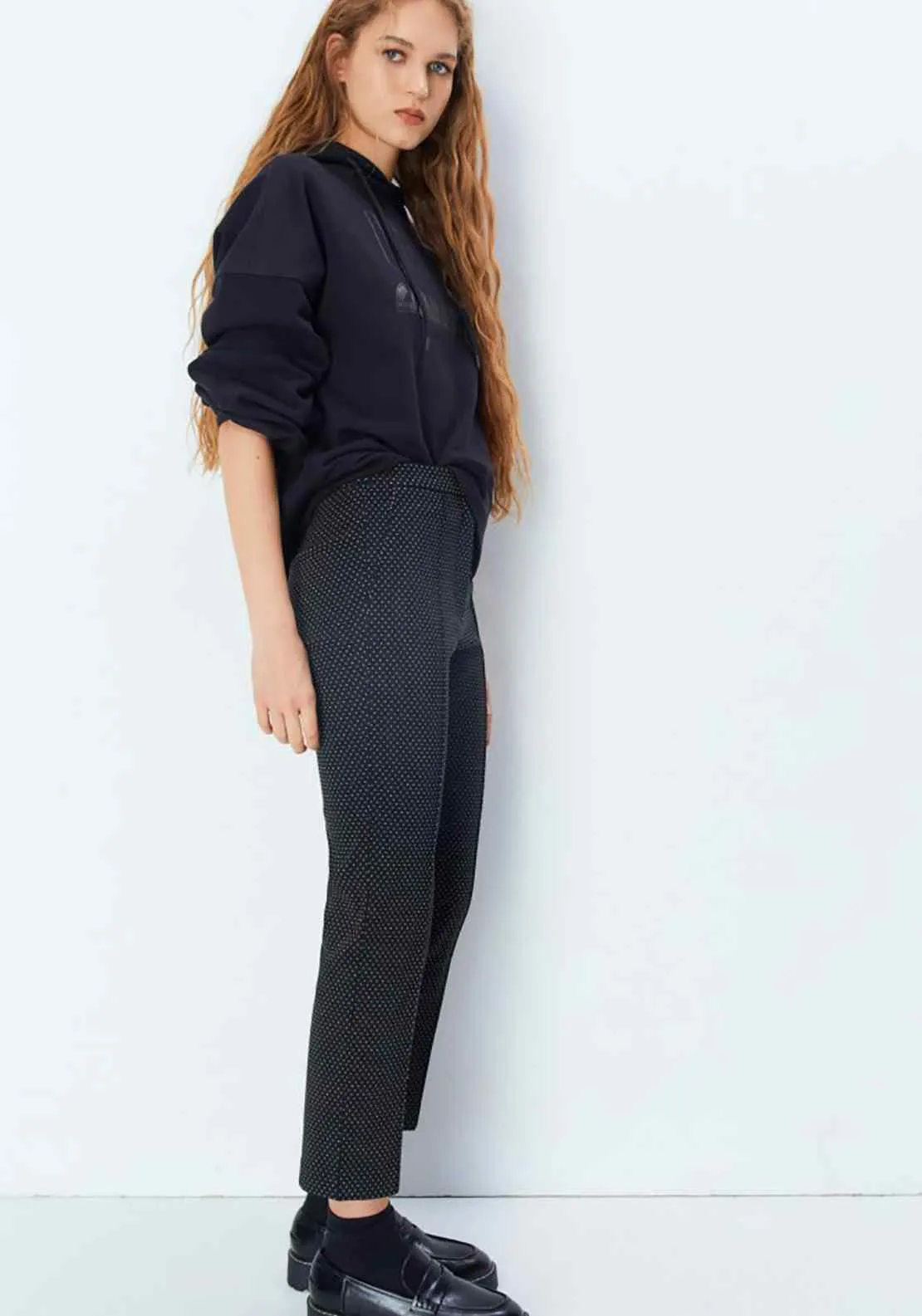 Jacquard Trousers - Black