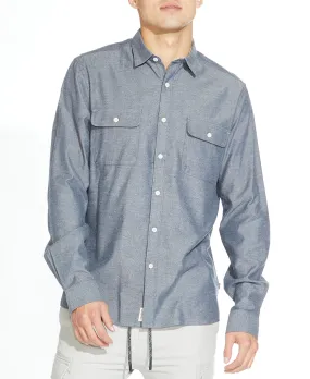 Jeffres Flannel Shirt (Navy)