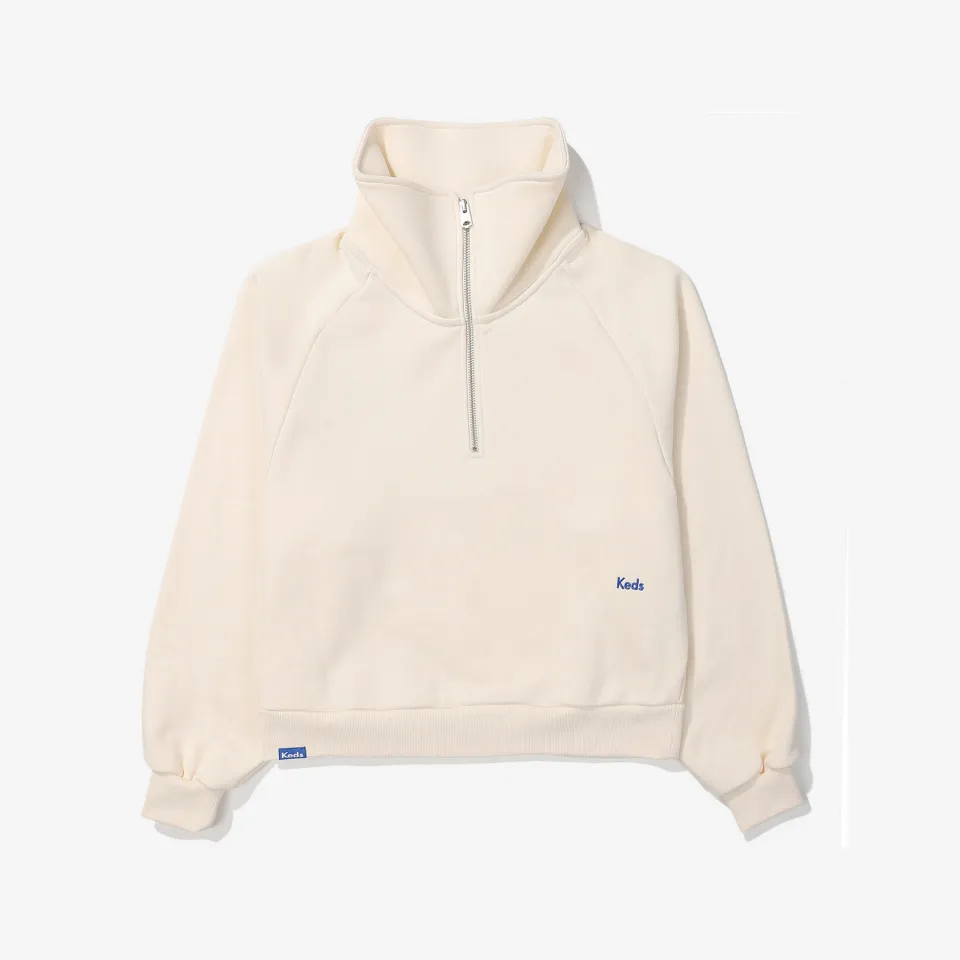 Keds  |[ KEDS ]★LOGO WOMEN'S HALF ZIP SWEATSHIRT