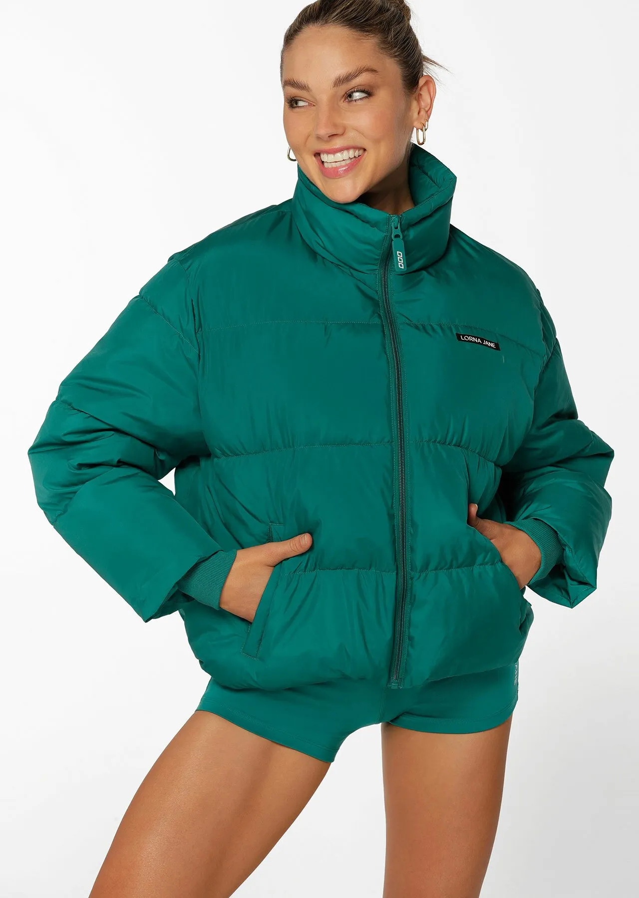 Keep Toasty Puffer Jacket | Green | Sale | Lorna Jane Australia