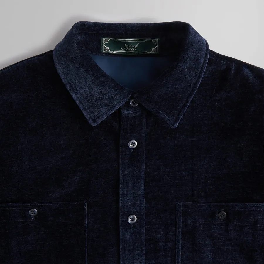 KITH NYC  |Button-down Street Style Long Sleeves Plain Logo Shirts