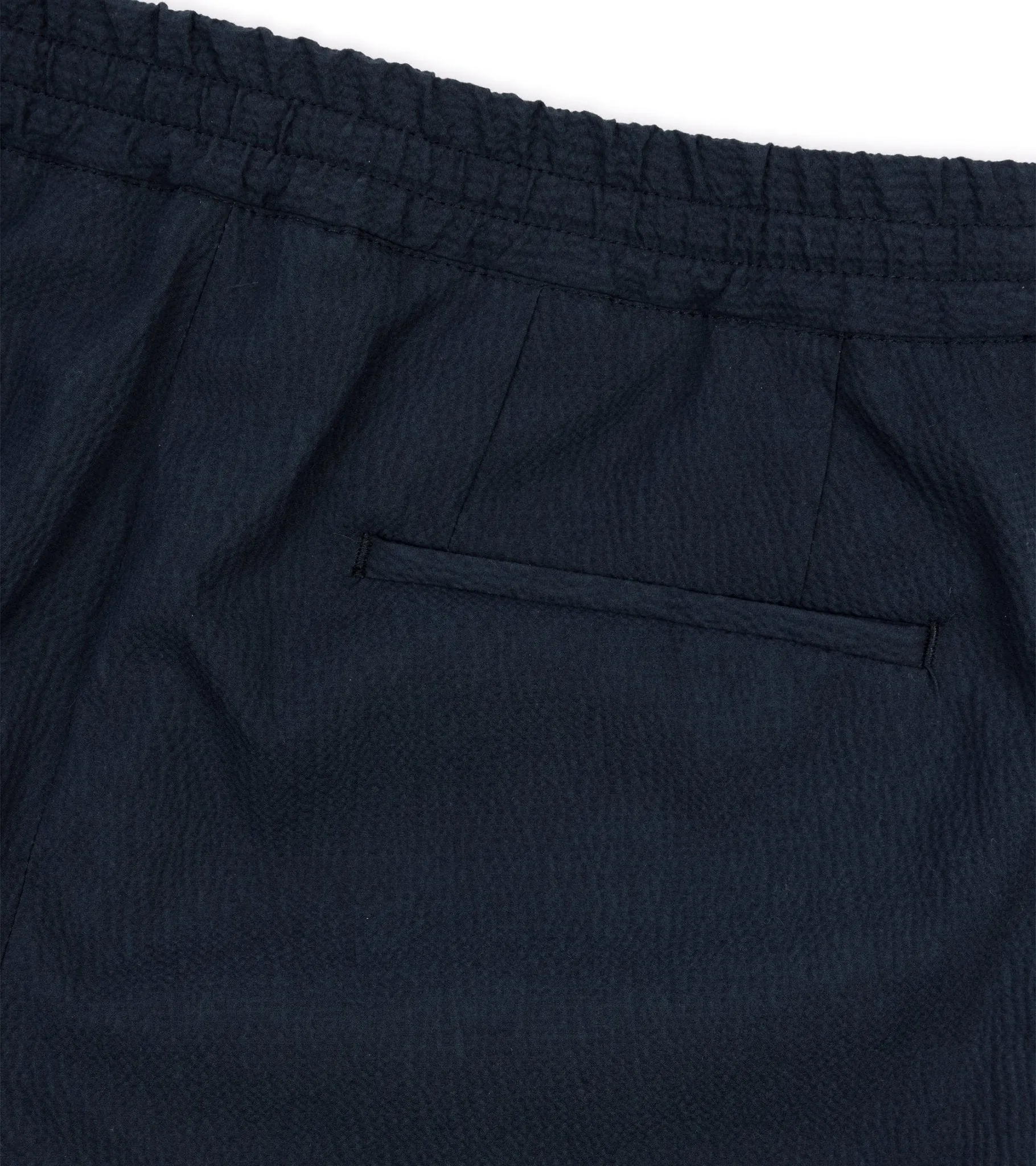 Lardini Cotton Seersucker Suit Trousers: Navy