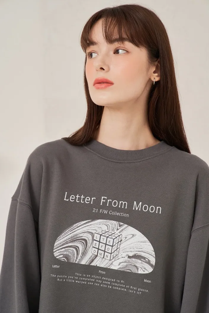 LETTER FROM MOON  |Unisex Street Style Logo Hoodies & Sweatshirts