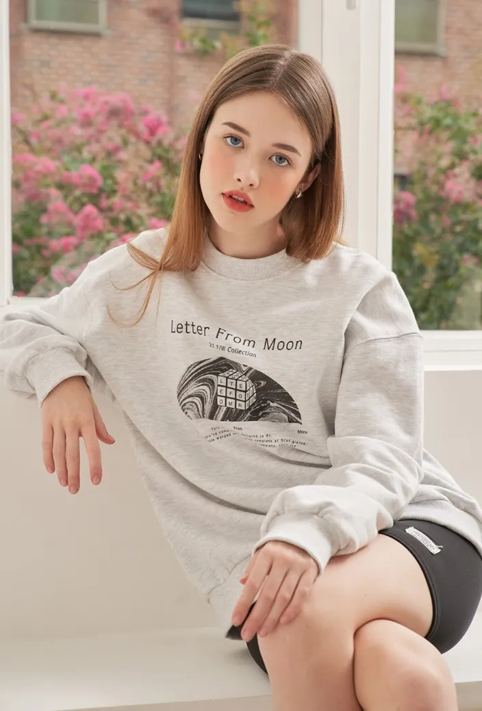 LETTER FROM MOON  |Unisex Street Style Logo Hoodies & Sweatshirts