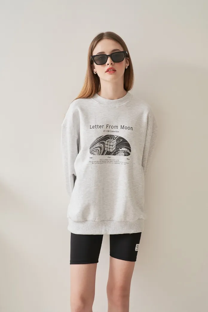 LETTER FROM MOON  |Unisex Street Style Logo Hoodies & Sweatshirts