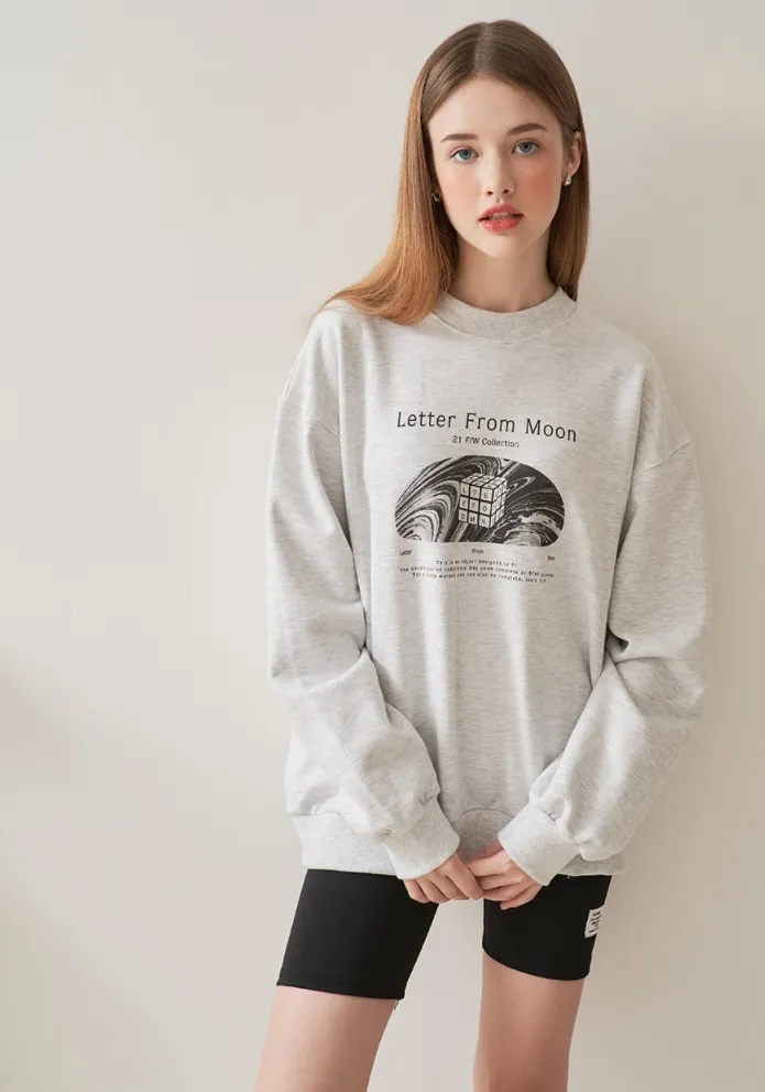 LETTER FROM MOON  |Unisex Street Style Logo Hoodies & Sweatshirts