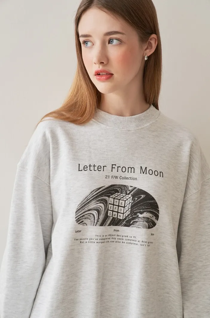 LETTER FROM MOON  |Unisex Street Style Logo Hoodies & Sweatshirts