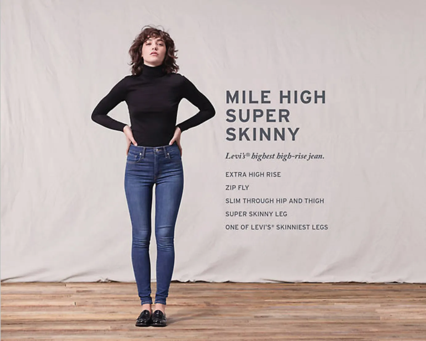 Levi's Mile High Super Skinny Jeans in Black