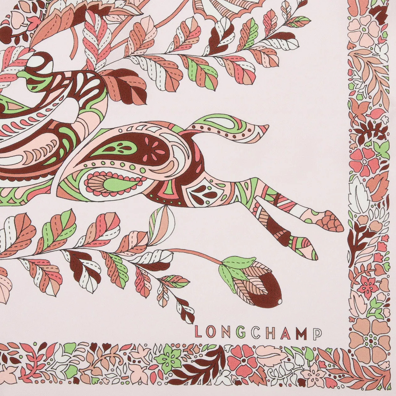 LONGCHAMP Forêt Silk Scarf - Nude