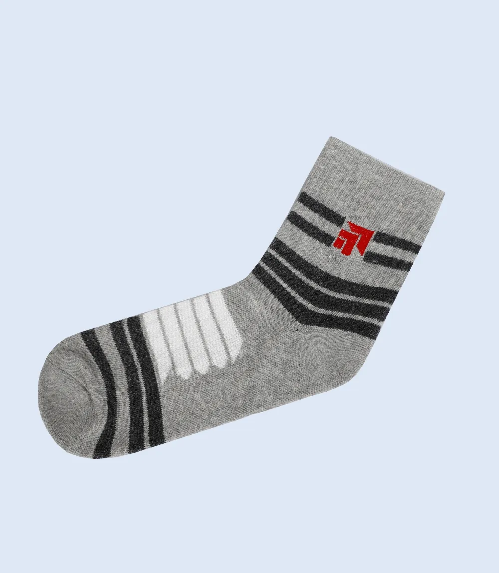 MA0447-GREY-Mid-calf Socks For Men