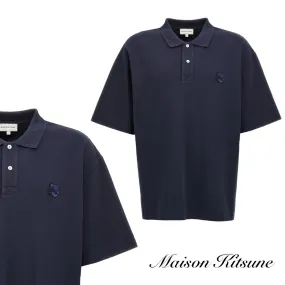 MAISON KITSUNE  |Button-down Plain Other Animal Patterns Cotton Short Sleeves