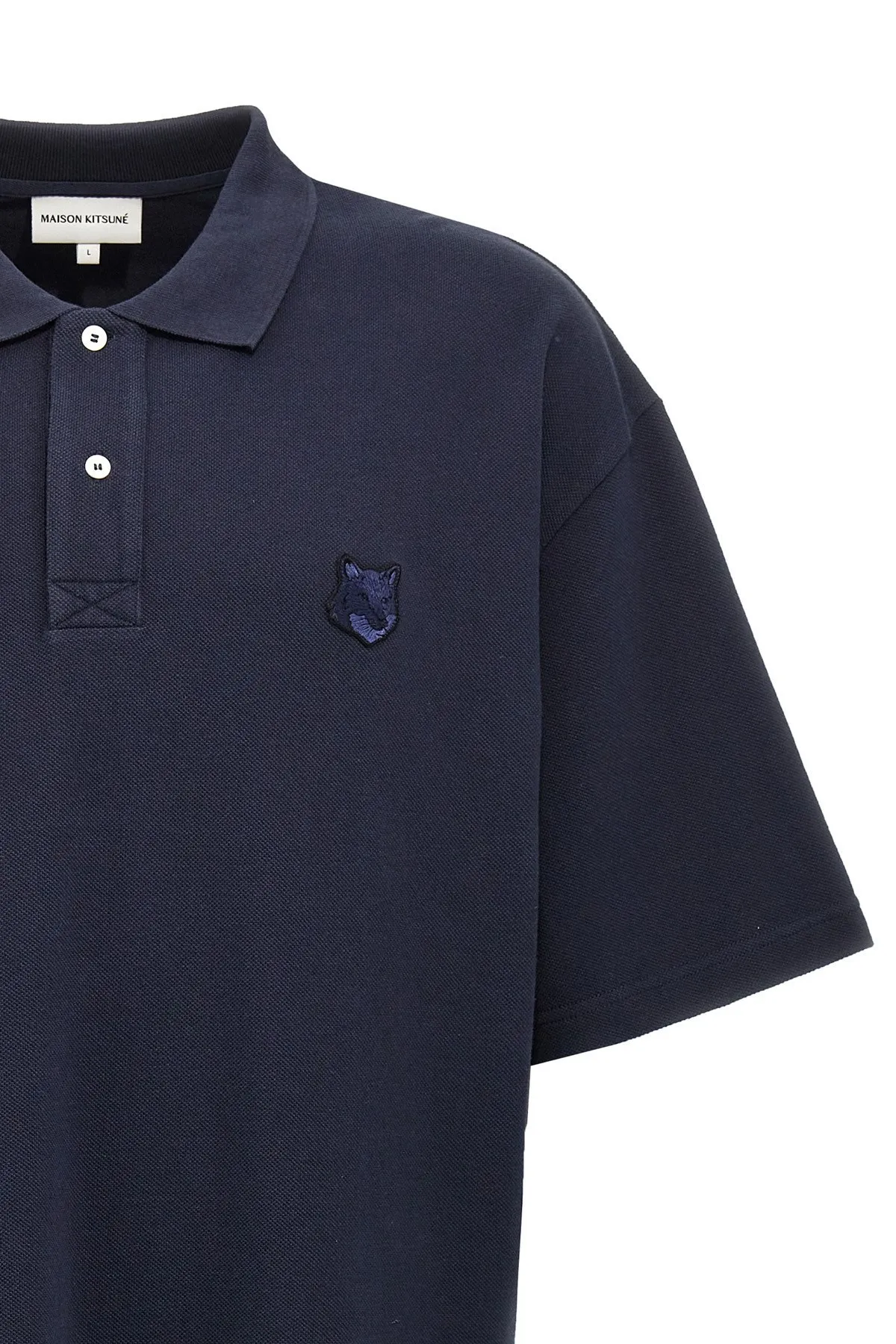 MAISON KITSUNE  |Button-down Plain Other Animal Patterns Cotton Short Sleeves