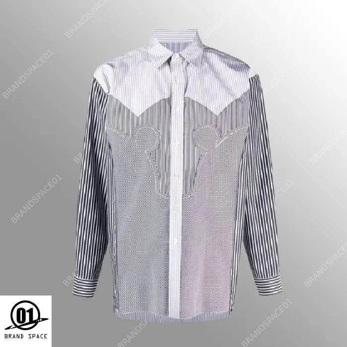 Maison Margiela  |Button-down Stripes Street Style Long Sleeves Cotton