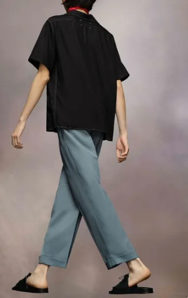 Maison Margiela  |Button-down Unisex Street Style Plain Short Sleeves