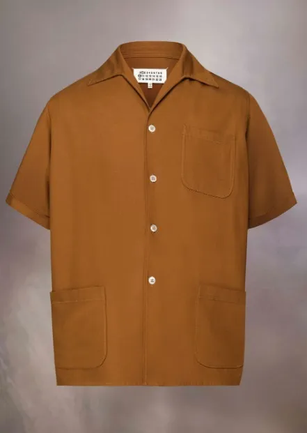 Maison Margiela  |Button-down Unisex Street Style Plain Short Sleeves