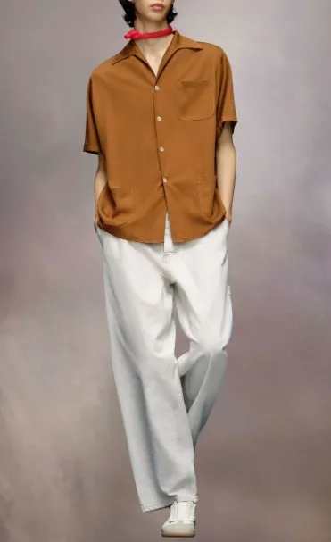 Maison Margiela  |Button-down Unisex Street Style Plain Short Sleeves