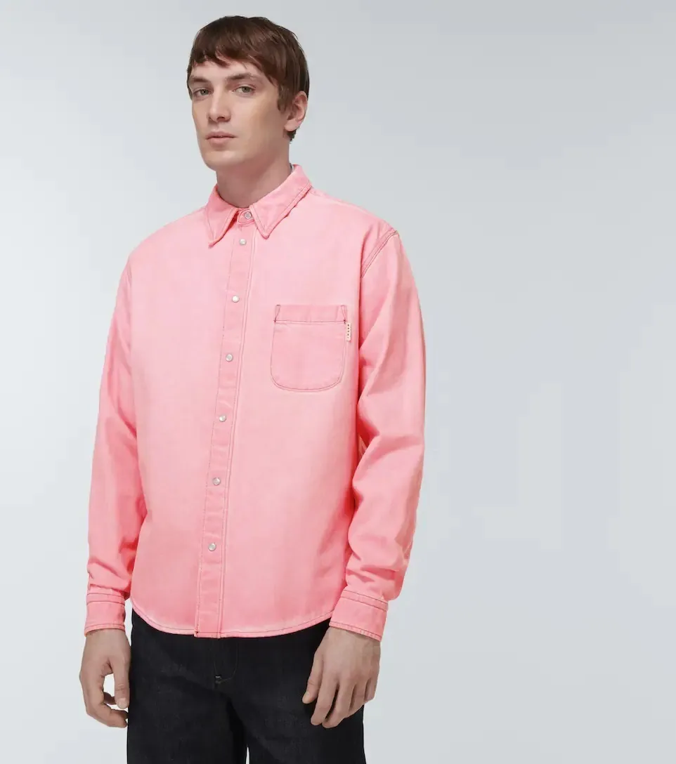 MARNI  |Button-down Street Style Long Sleeves Plain Cotton Logo