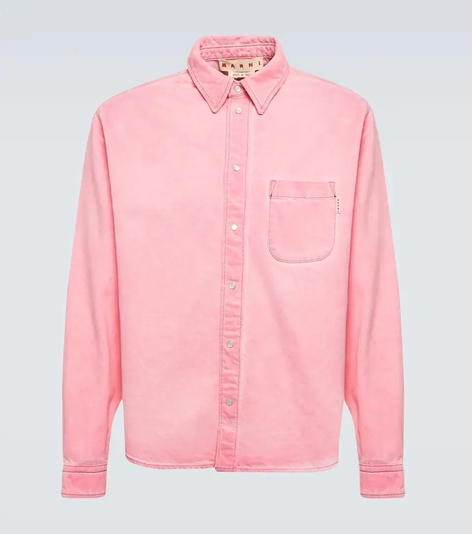 MARNI  |Button-down Street Style Long Sleeves Plain Cotton Logo