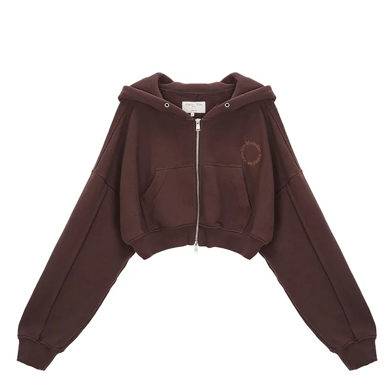 Matin Kim  |Street Style Long Sleeves Cotton Logo Hoodies & Sweatshirts