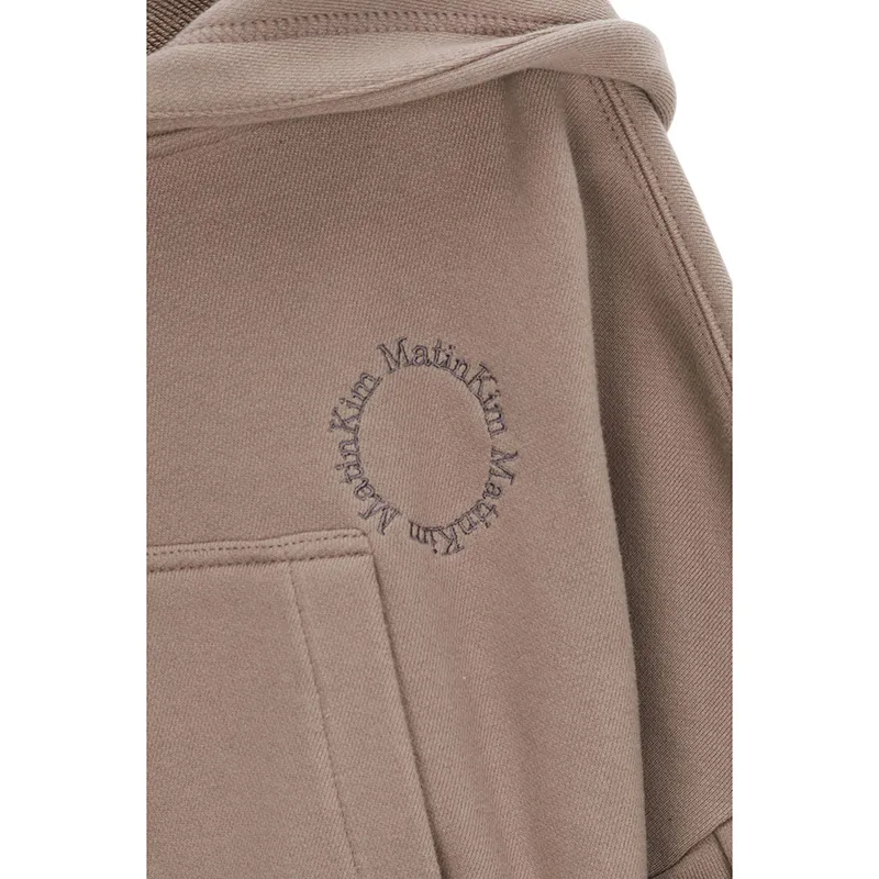 Matin Kim  |Street Style Long Sleeves Cotton Logo Hoodies & Sweatshirts