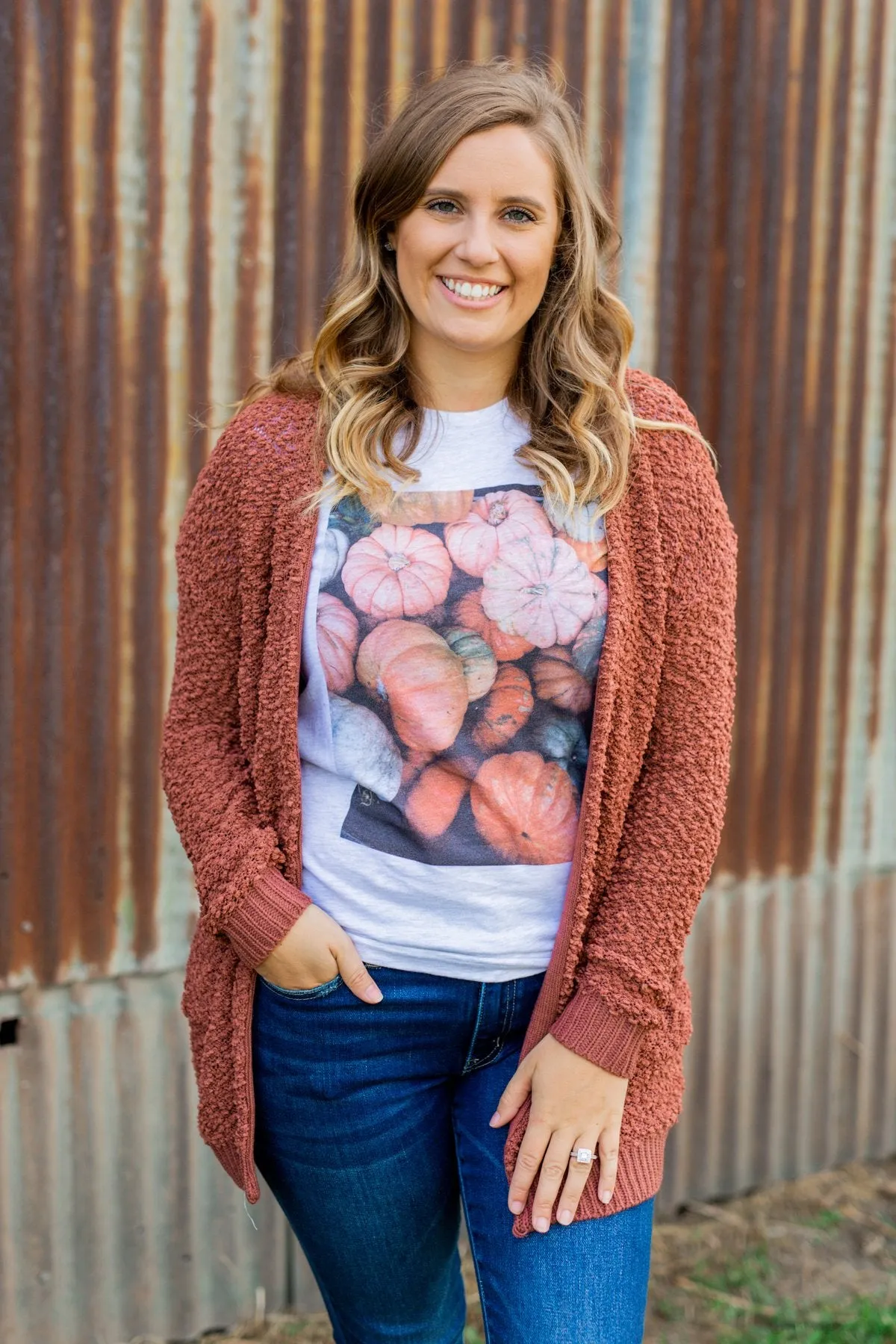 Meet Me At The Pumpkin Patch Graphic Tee- Heather Grey