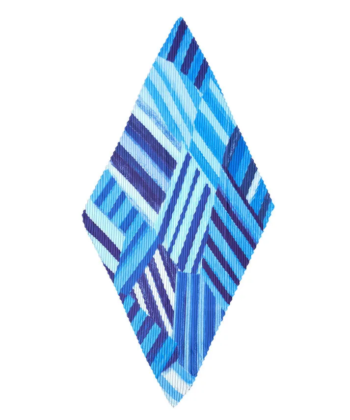 MOSAIC STRIPE PLEATED DIAMOND SCARF