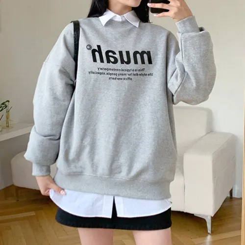 muahmuah  |Unisex Street Style Long Sleeves Logo Hoodies & Sweatshirts